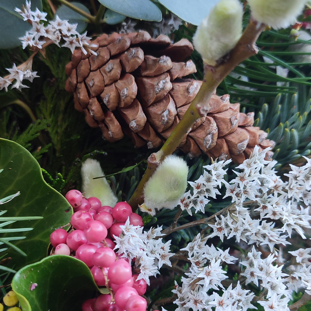 Frosted Morning Wreath - Pink